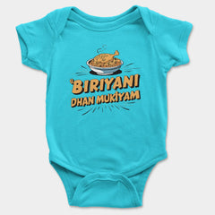 Biriyani Dhan Mukiyam Onesie/Romper in SkyBlue Color