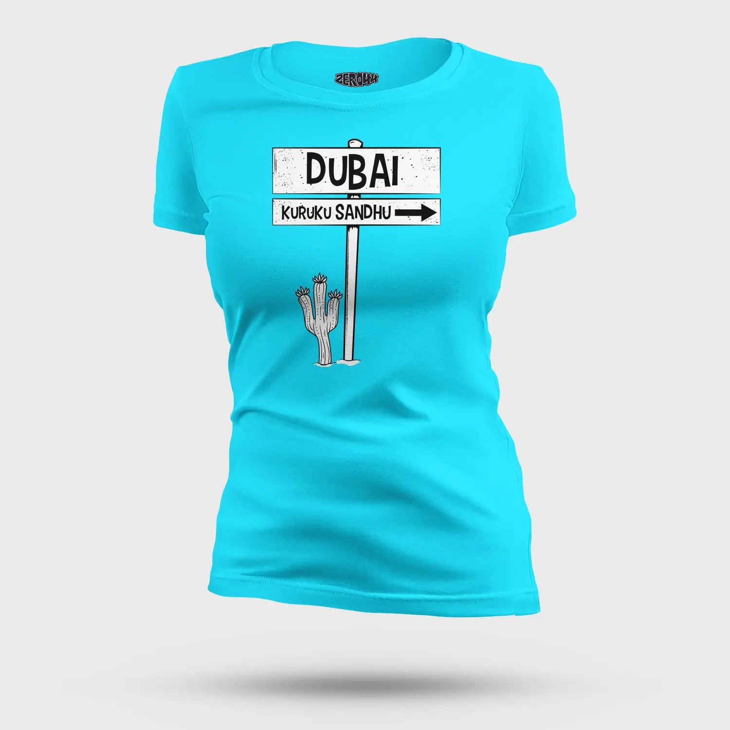 Dubai Kuruku Sandhu Women's T-Shirt in SkyBlue Color