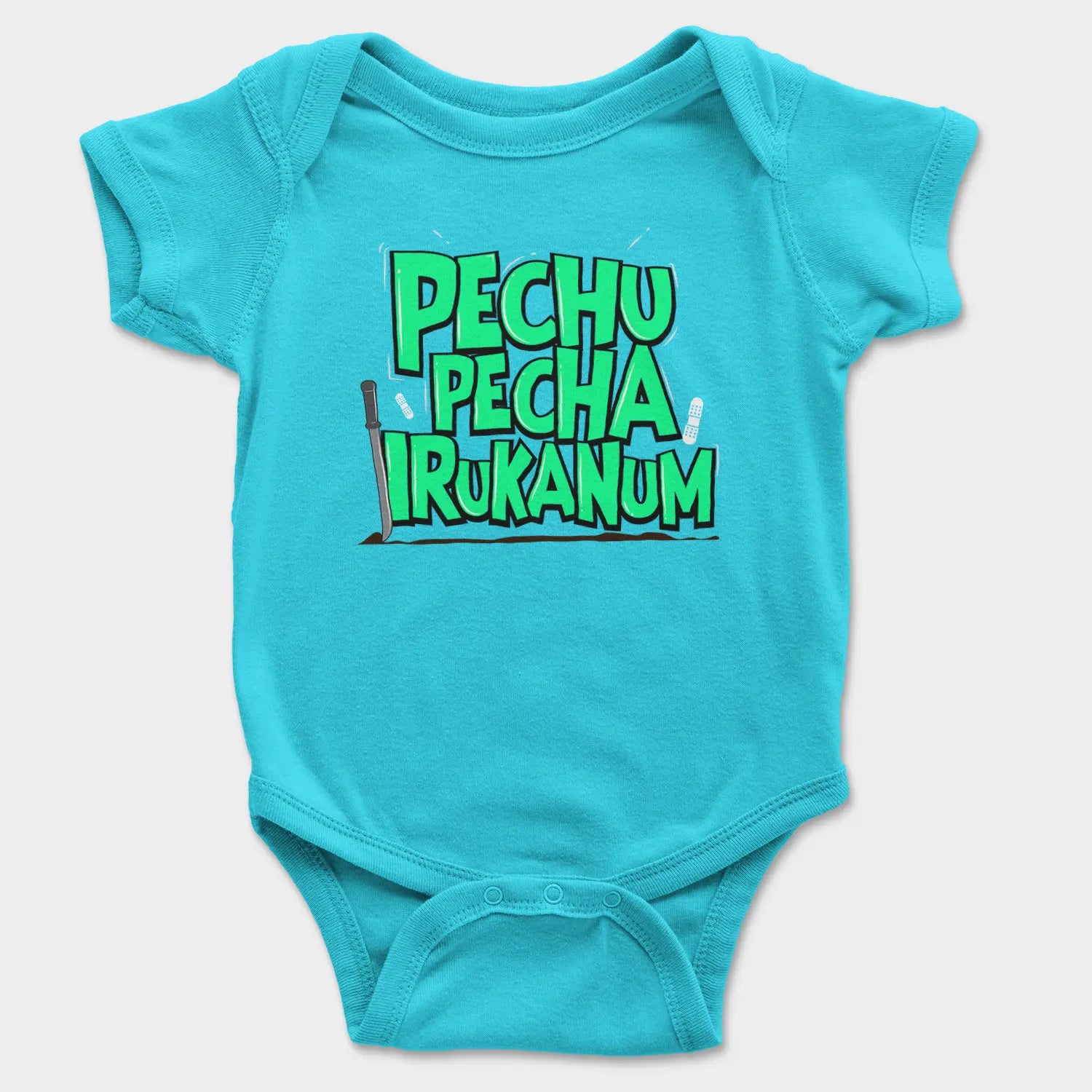 Pechu Pecha Irrukanum Onesie/Romper in SkyBlue Color