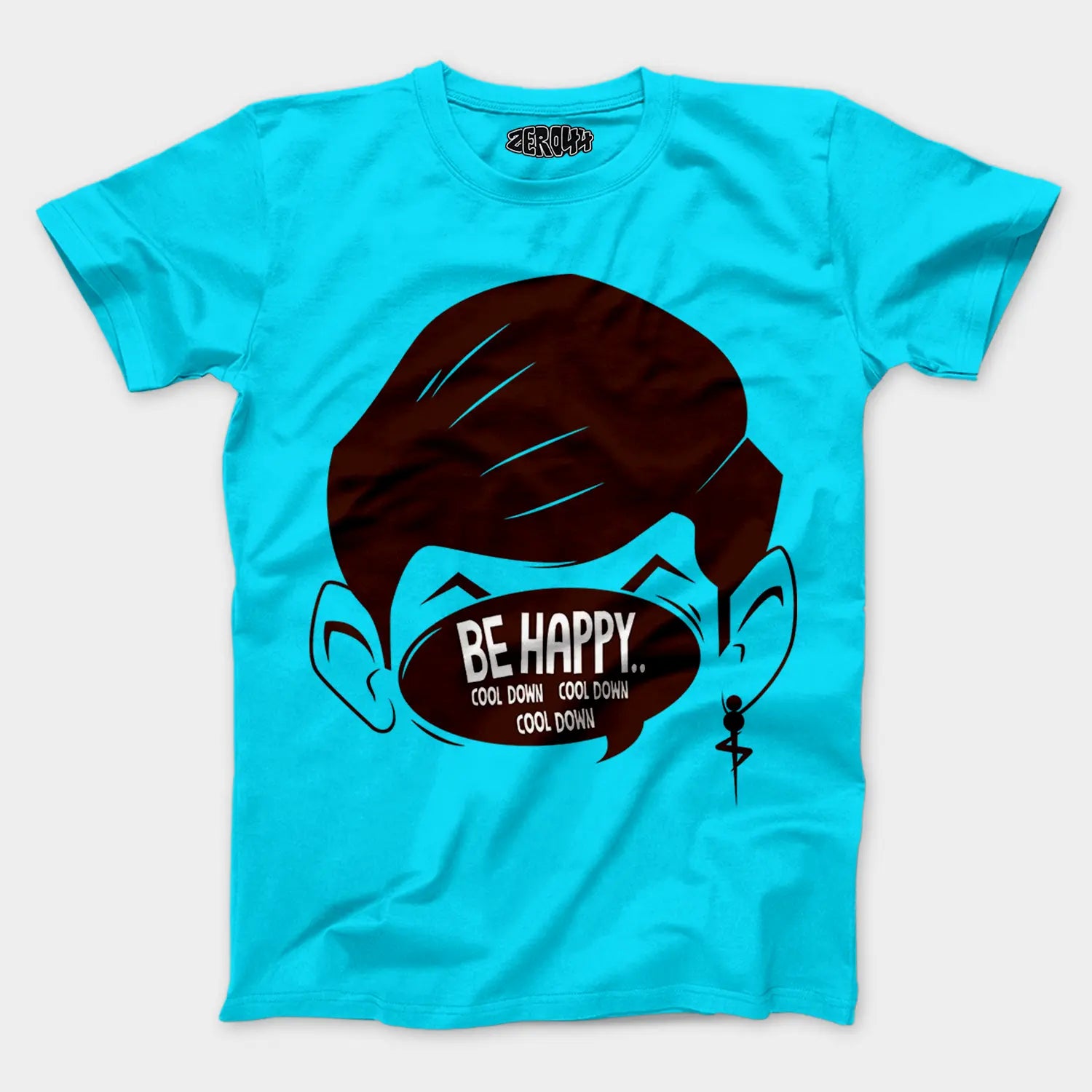 Be Happy Cool Down Cool Down Cool Down Men/Unisex T-Shirt in SkyBlue Color