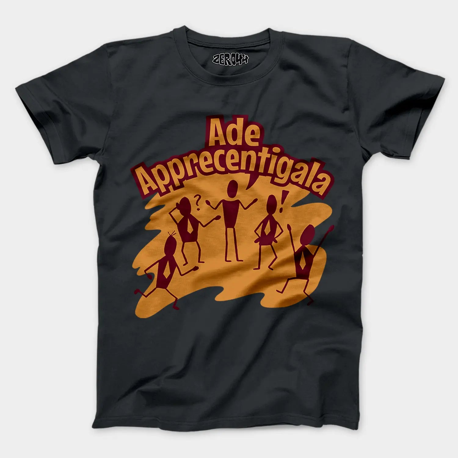 Ade Apprecentingala Men/Unisex T-Shirt in Steel Grey Color
