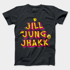 Jill Jung Jhakk Men/Unisex T-Shirt in Steel Grey Color