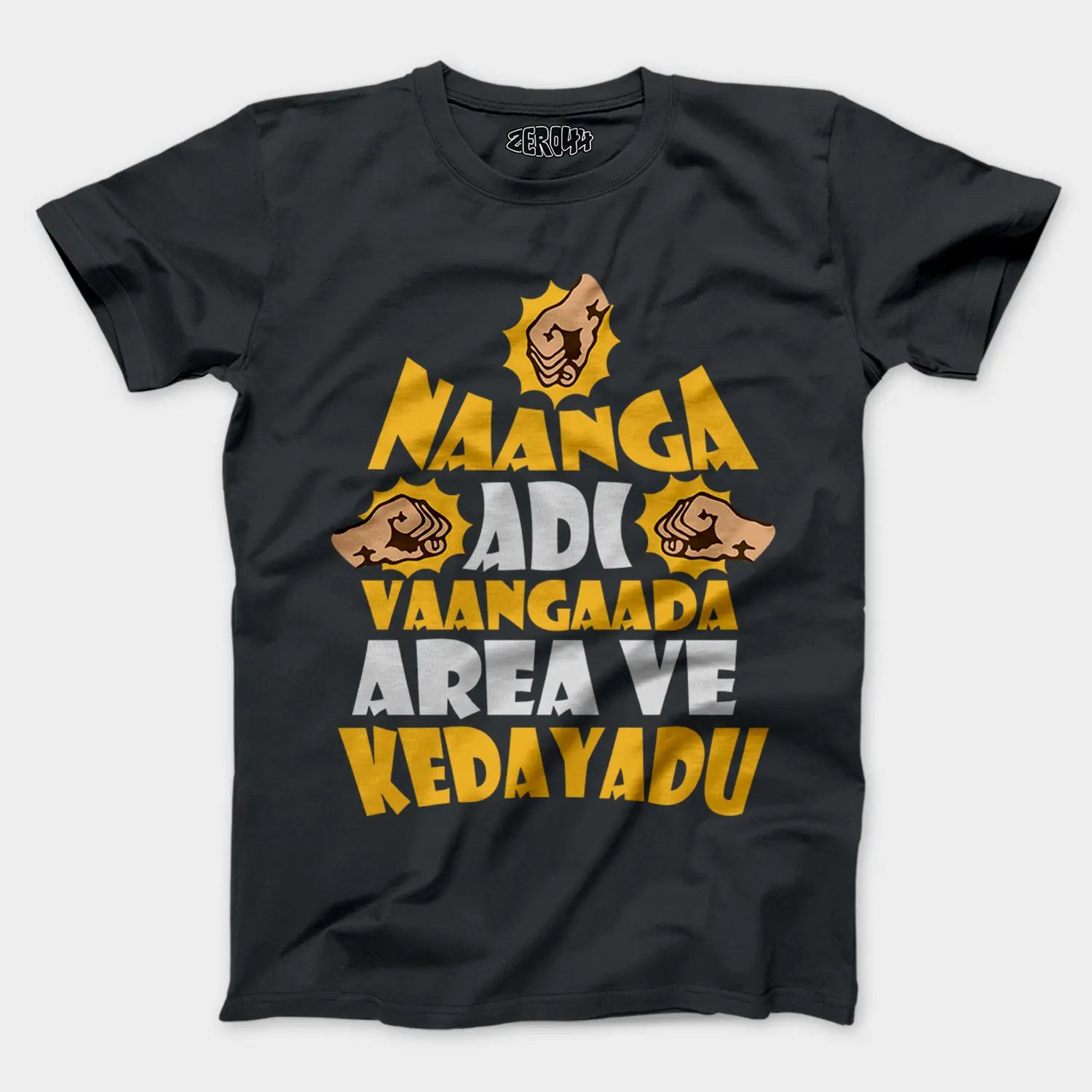 Naanga Adi Vaangada Area Ve Kedayadu Men/Unisex T-Shirt in Steel Grey Color