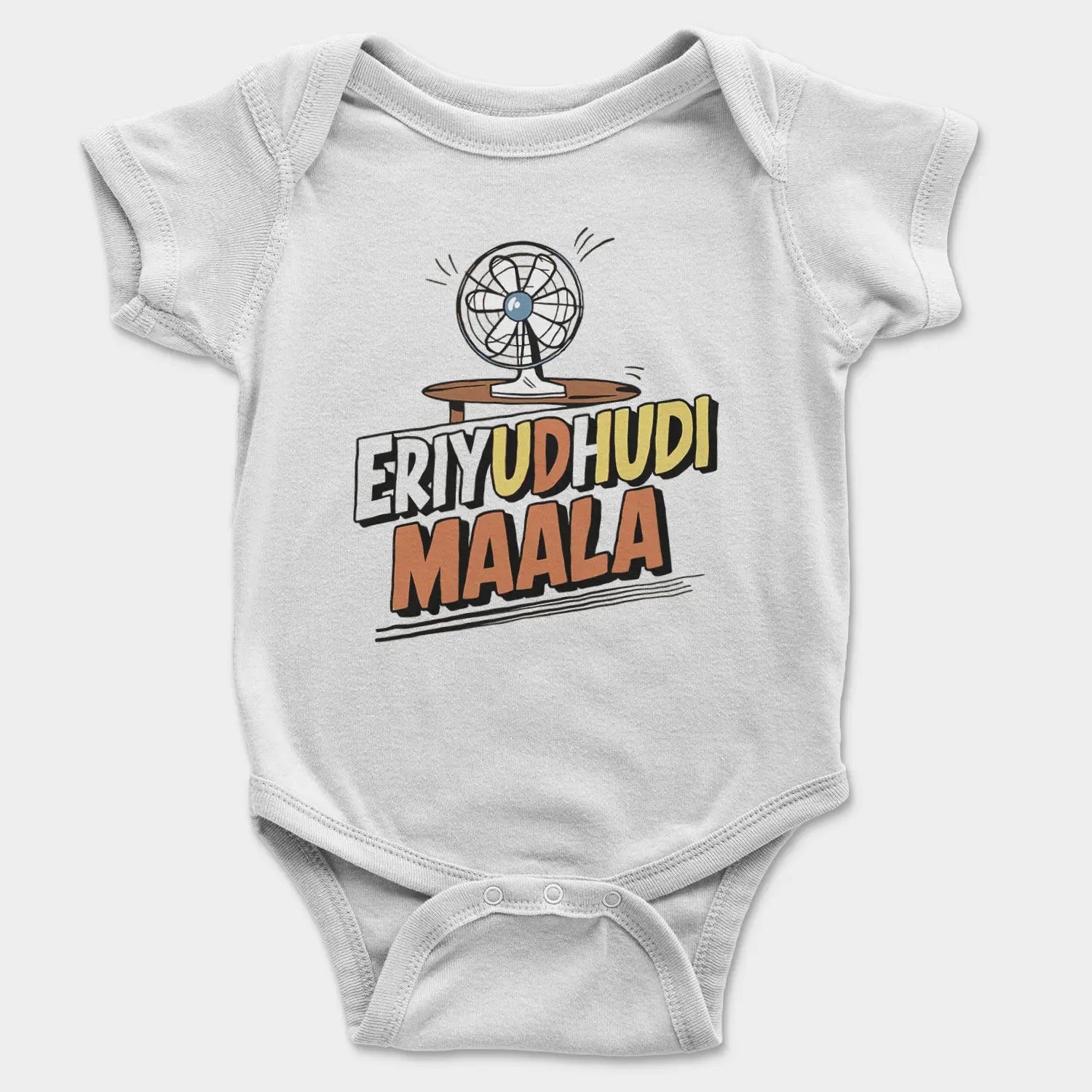 Eriyudhudi Maala Onesie/Romper in White Color