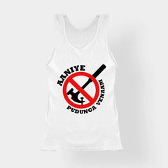Aaniye Pudunga Venaam Women's Tank Top in White Color