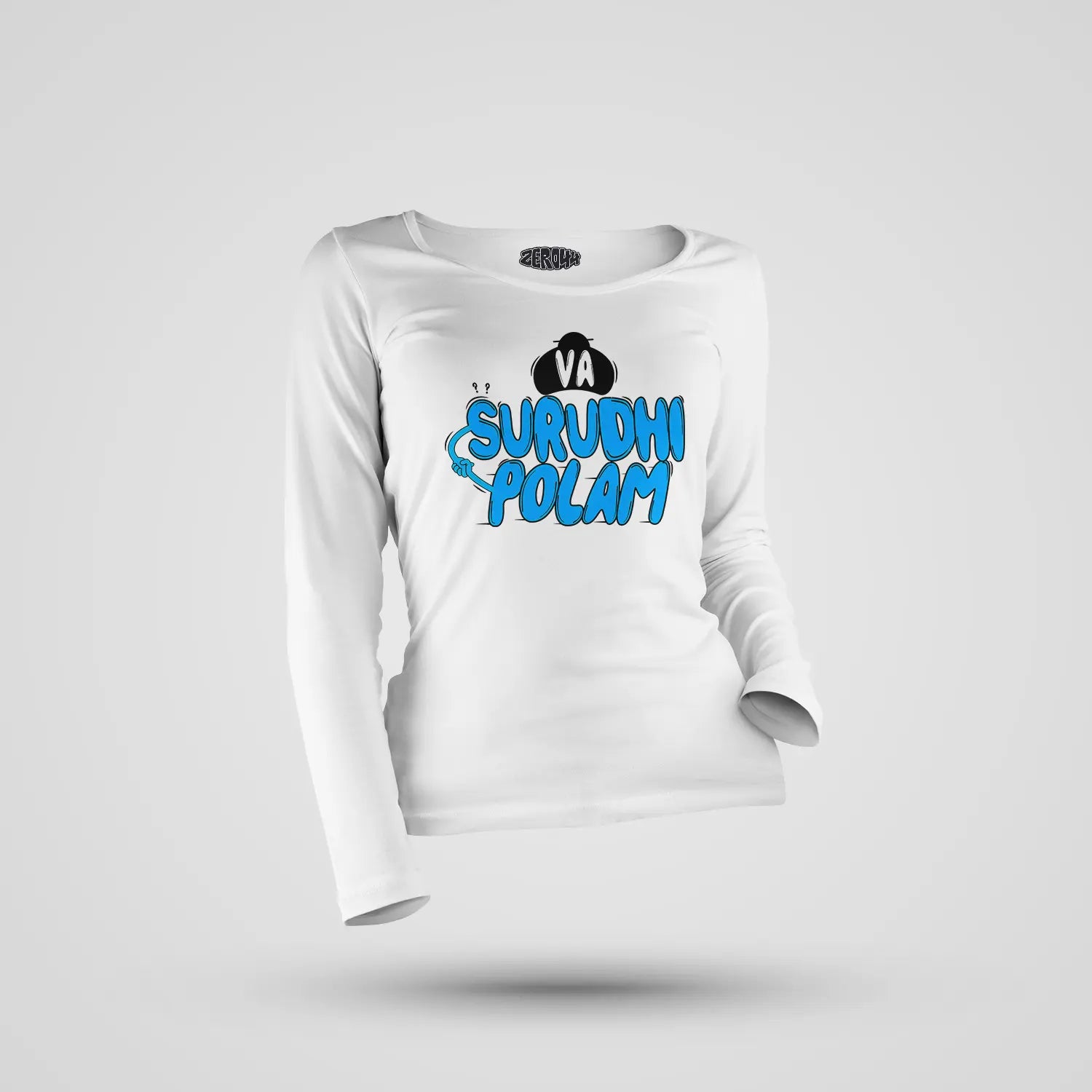 Va Surudhi Polam Women's Long Sleeve T-Shirt in White Color