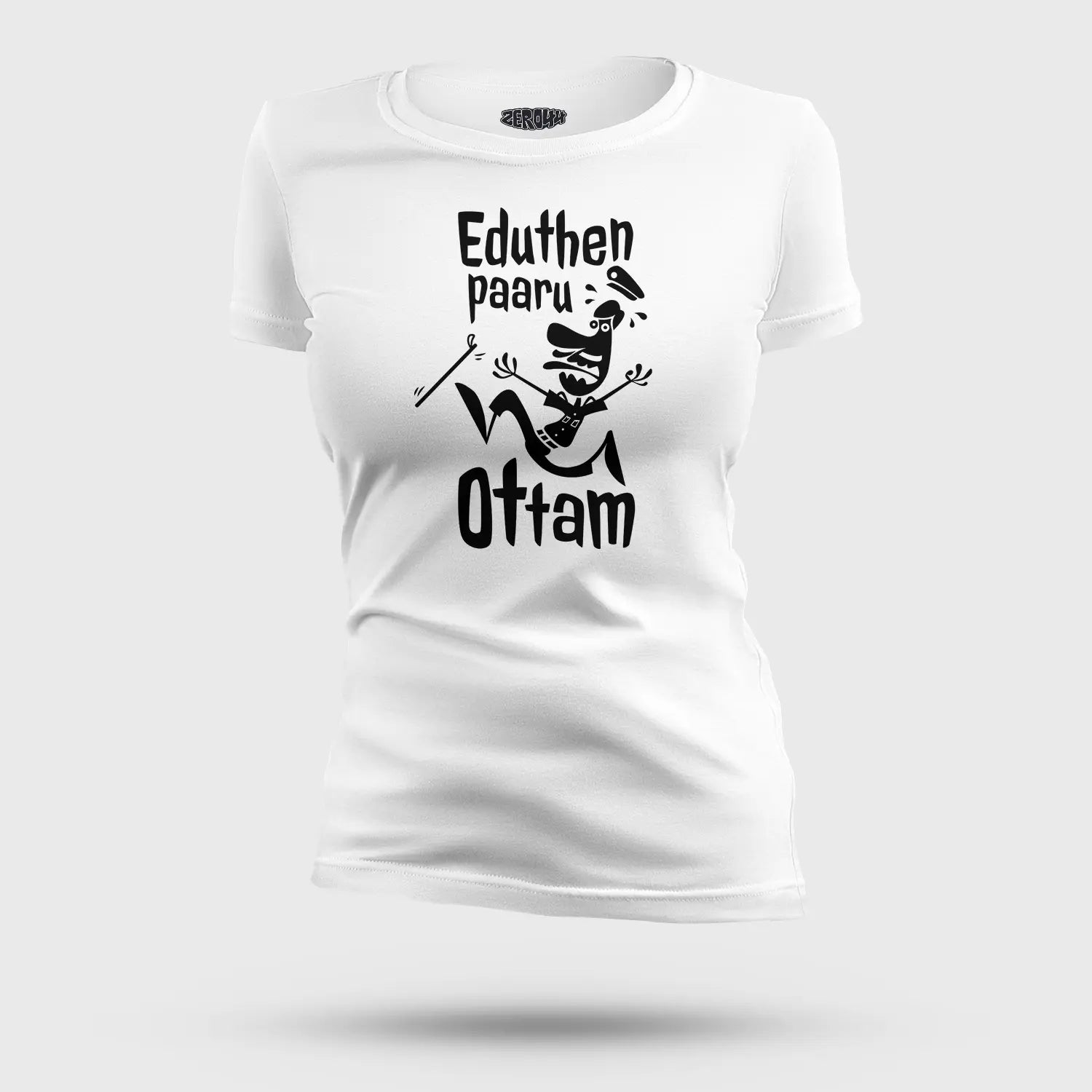 Eduthen Paaru Ottam Women's T-Shirt in White Color