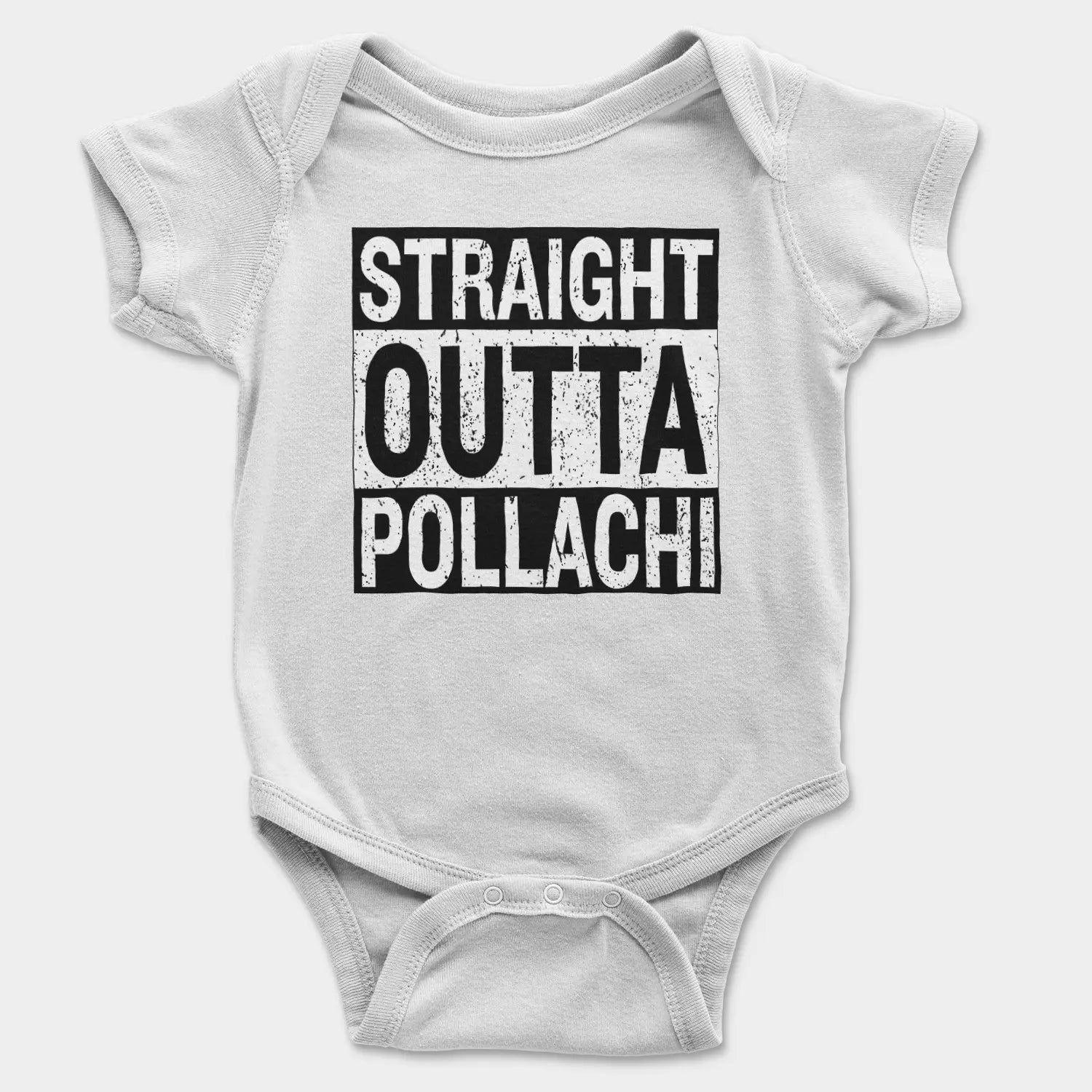 Straight Outta Pollachi Onesie/Romper in White Color