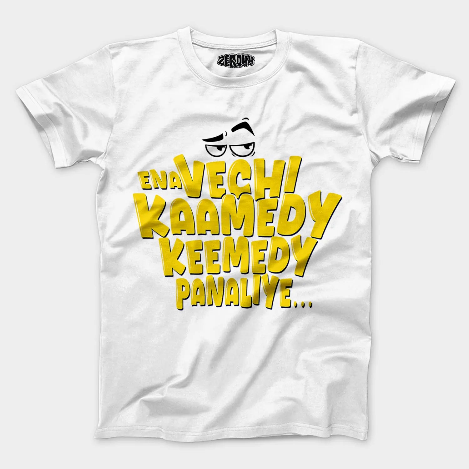 Ena Vechi Kaamedy Keemady Panaliye Men/Unisex T-Shirt in White Color