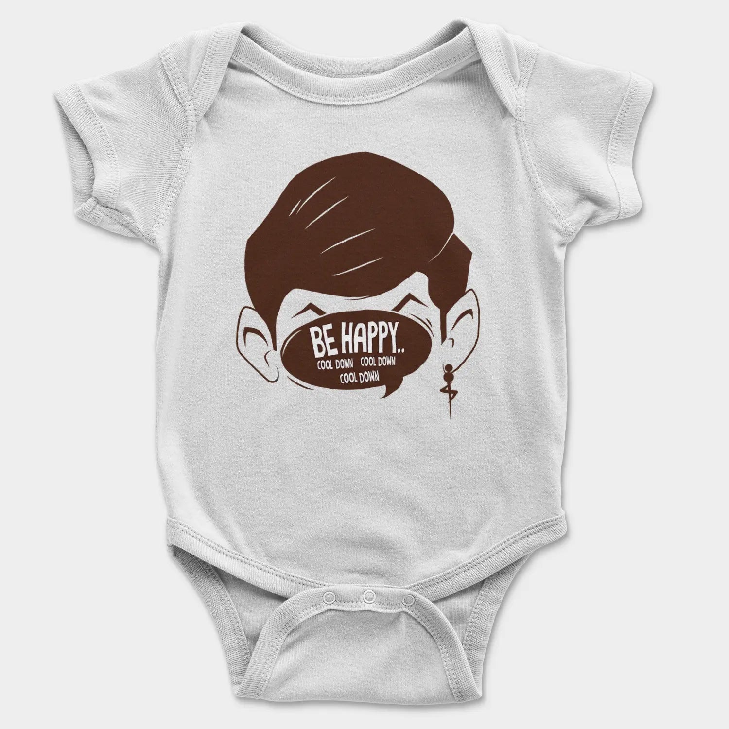 Be Happy Cool Down Cool Down Cool Down Onesie/Romper in White Color