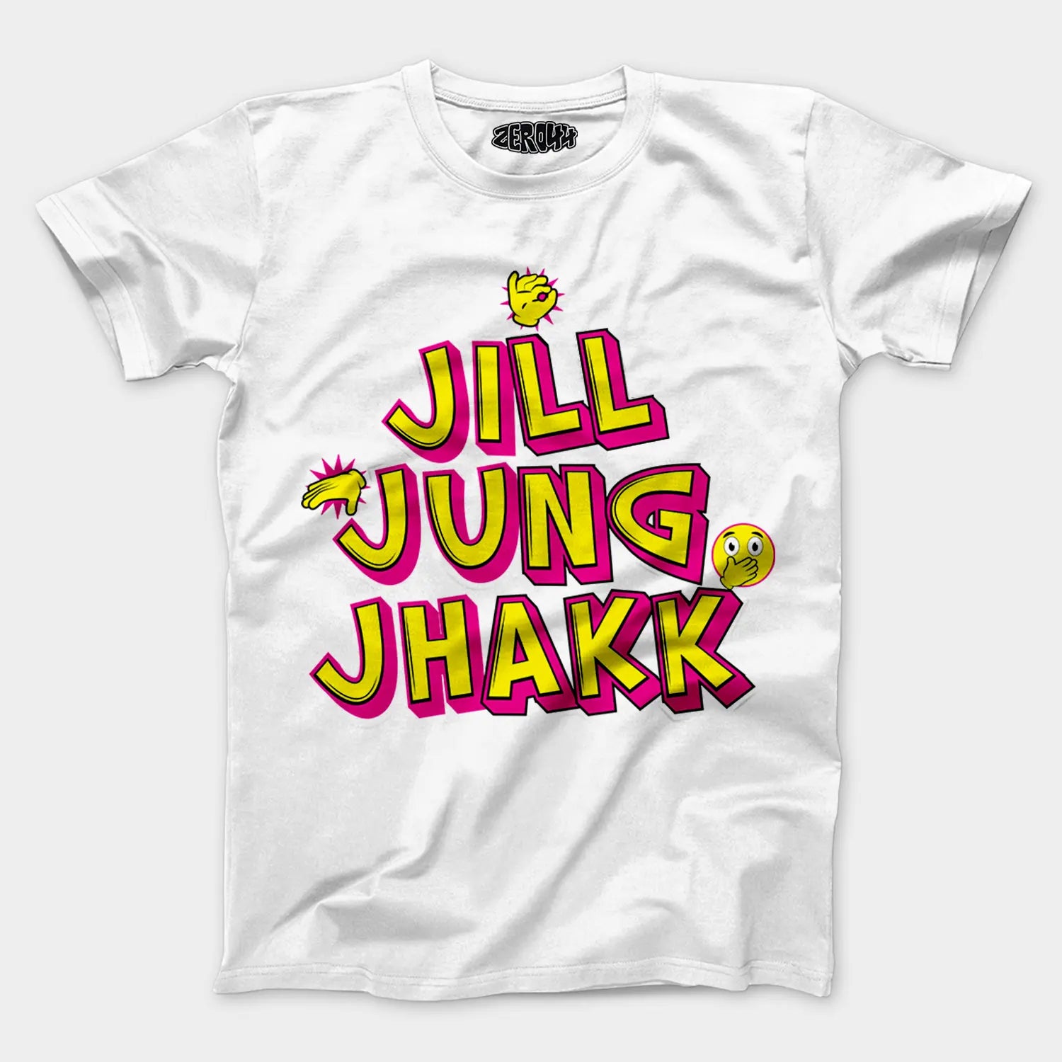 Jill Jung Jhakk Men/Unisex T-Shirt in White Color