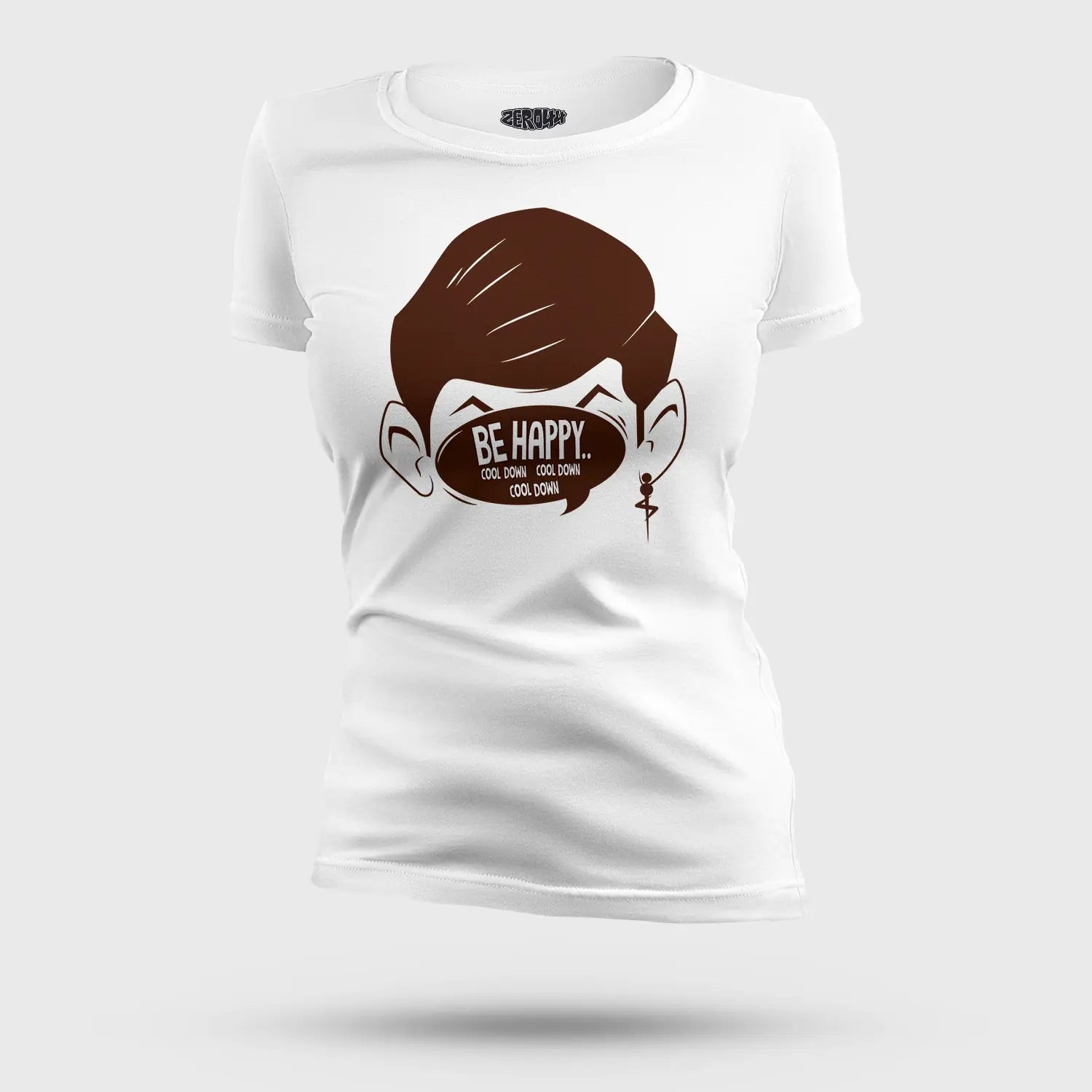 Be Happy Cool Down Cool Down Cool Down Women's T-Shirt in White Color