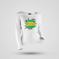 Evalo Distarpance You Raascal Women's Long Sleeve T-Shirt in White Color
