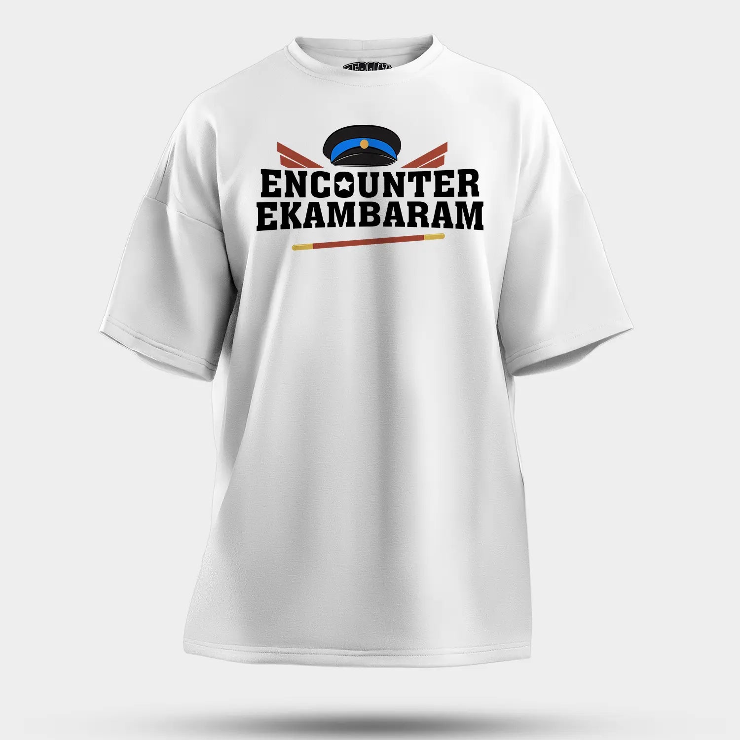 Encounter Ekambaram Men/Unisex Oversized T-Shirt in White Color