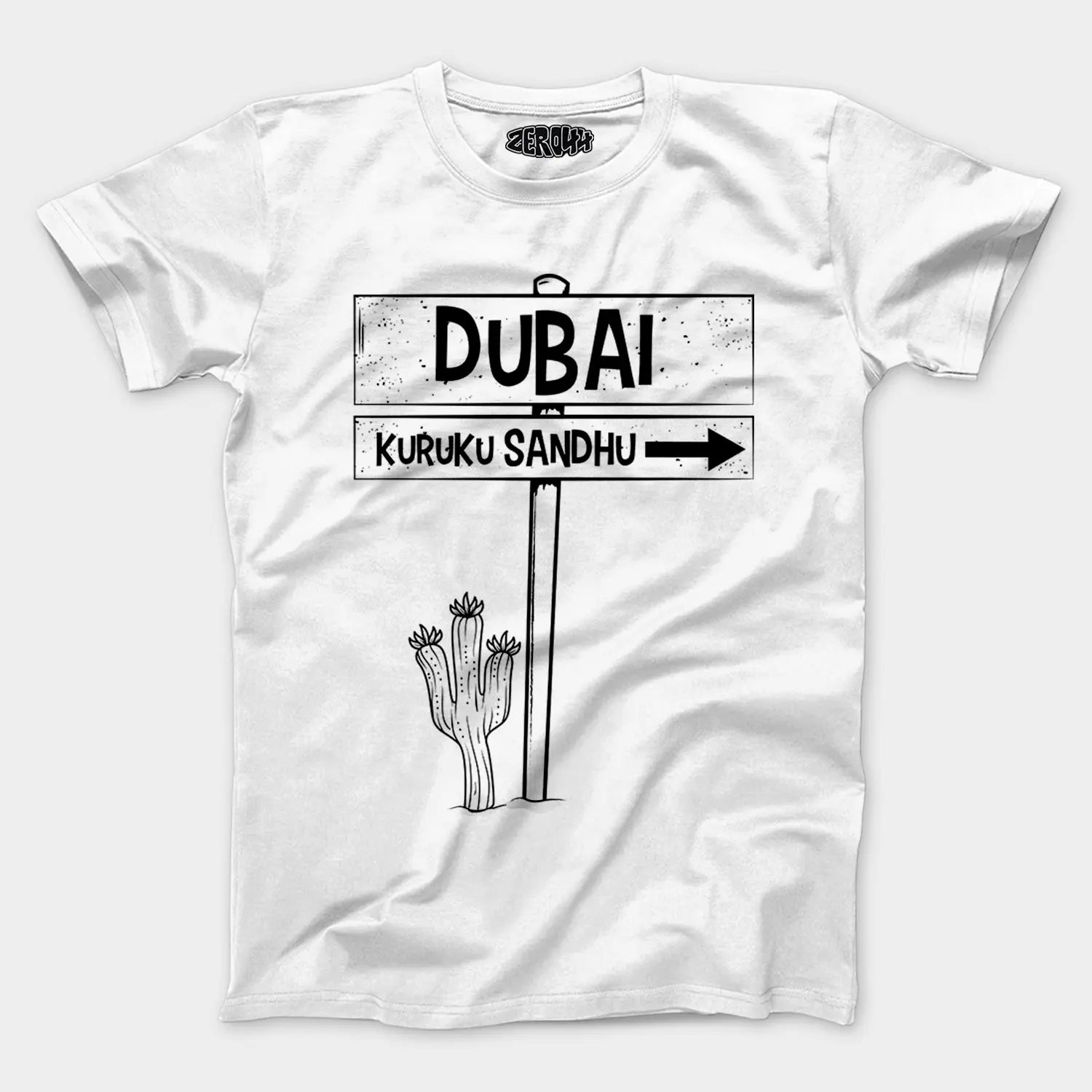 Dubai Kuruku Sandhu Men/Unisex T-Shirt in White Color
