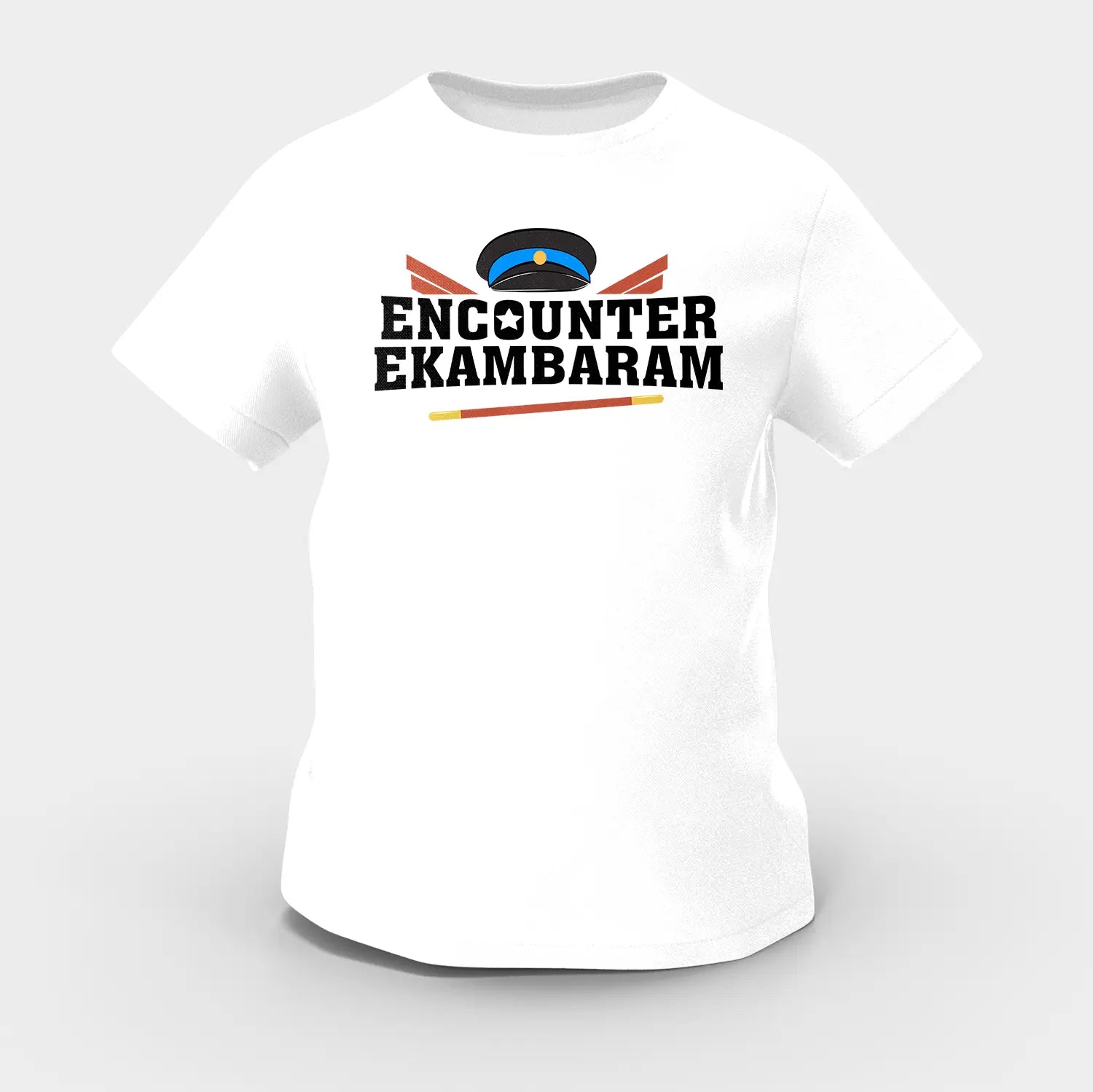 Encounter Ekambaram Girls Round Neck T-Shirt in White Color