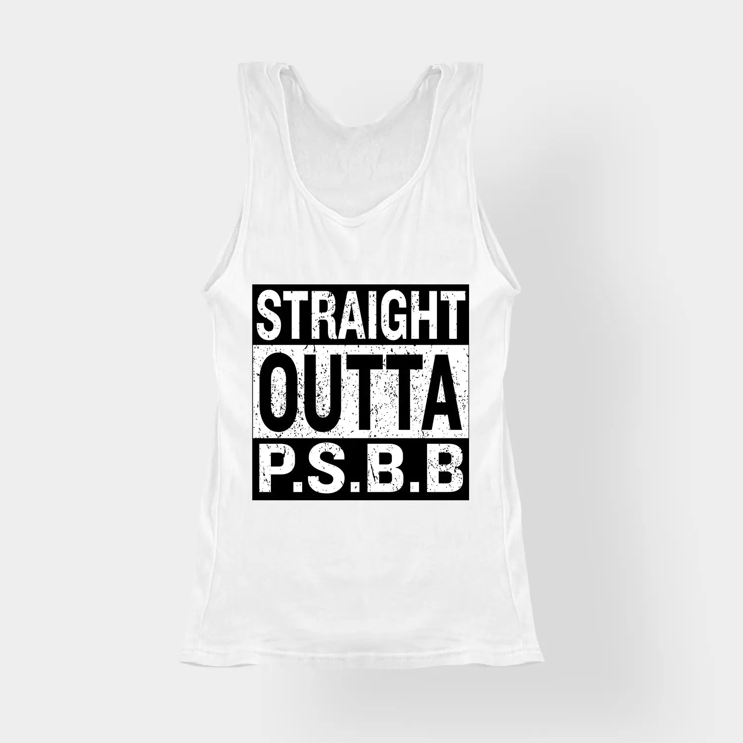Straight Outta Psbb Women's Tank Top in White Color
