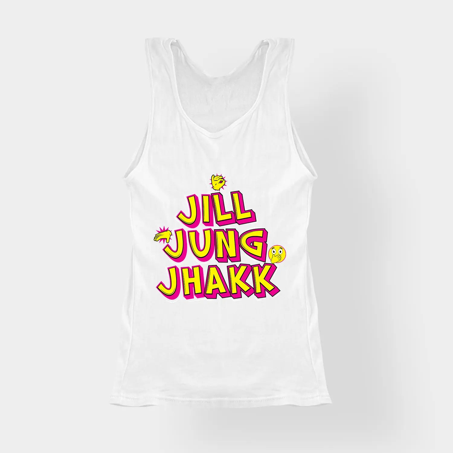 Jill Jung Jhakk Women's Tank Top in White Color