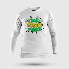 Evalo Distarpance You Raascal Men/Unisex Long Sleeve T-Shirt in White Color