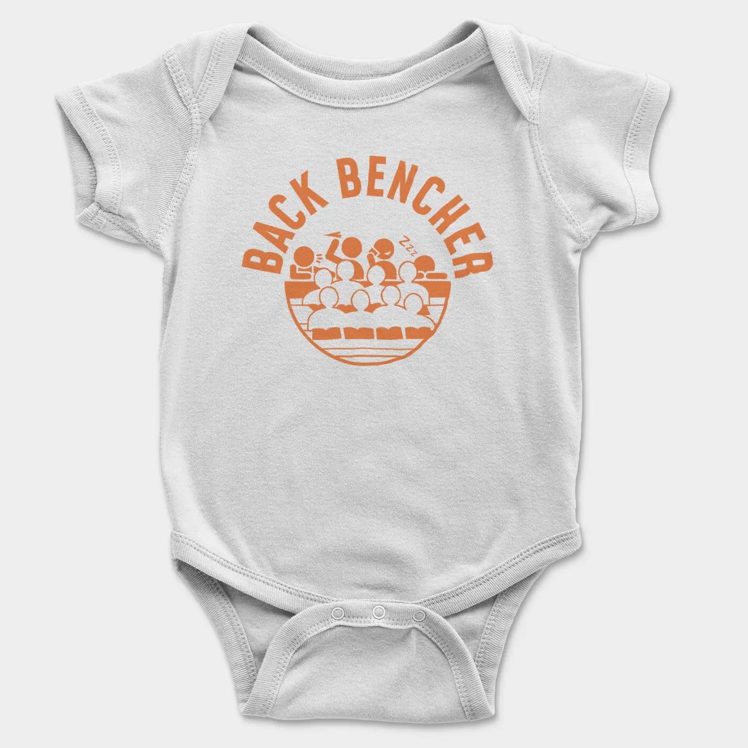 Back Bencher Onesie/Romper in White Color