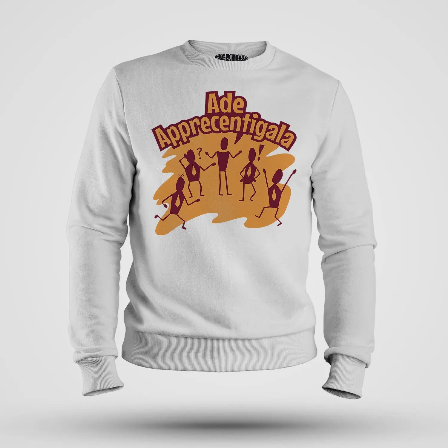 Ade Apprecentingala Men/Unisex Sweatshirt in White Color