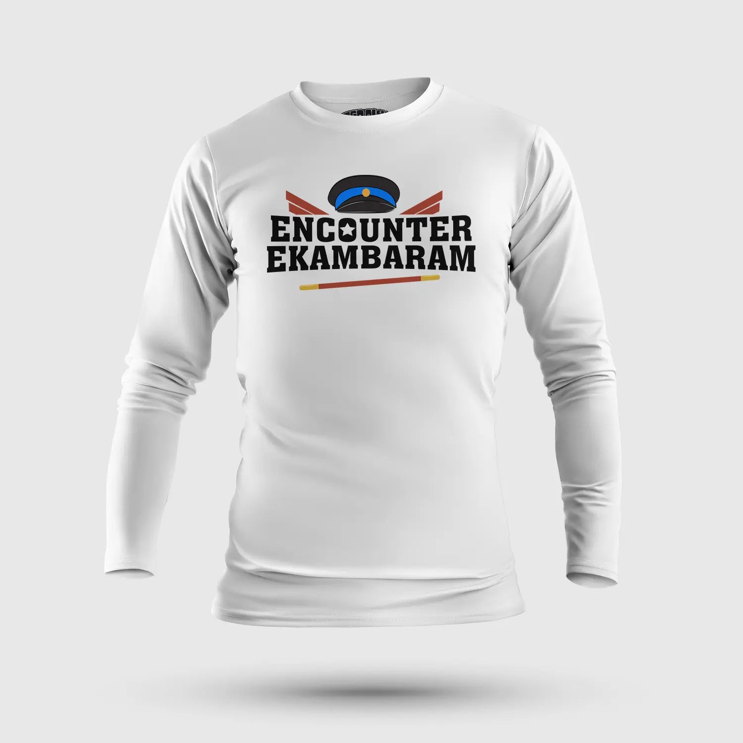 Encounter Ekambaram Men/Unisex Long Sleeve T-Shirt in White Color