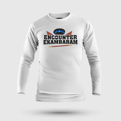 Encounter Ekambaram Men/Unisex Long Sleeve T-Shirt in White Color
