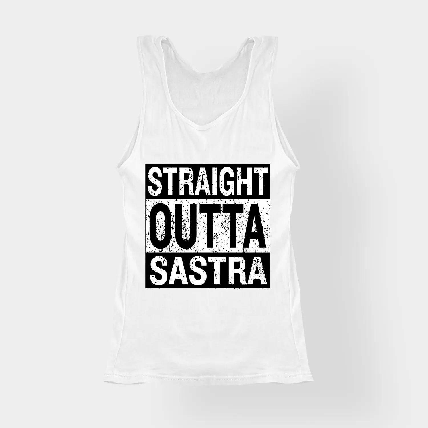 Straight Outta Sastra Women's Tank Top in White Color