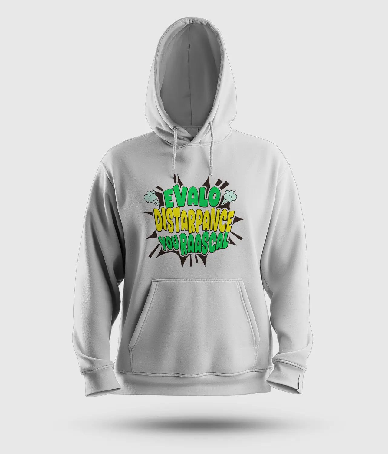 Evalo Distarpance You Raascal Men/Unisex Hoodie in White Color