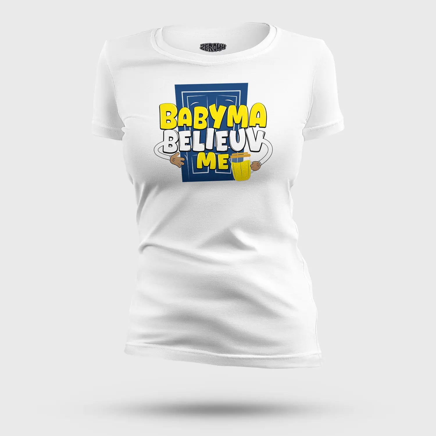 Babyma Belieuv Me Women's T-Shirt in White Color