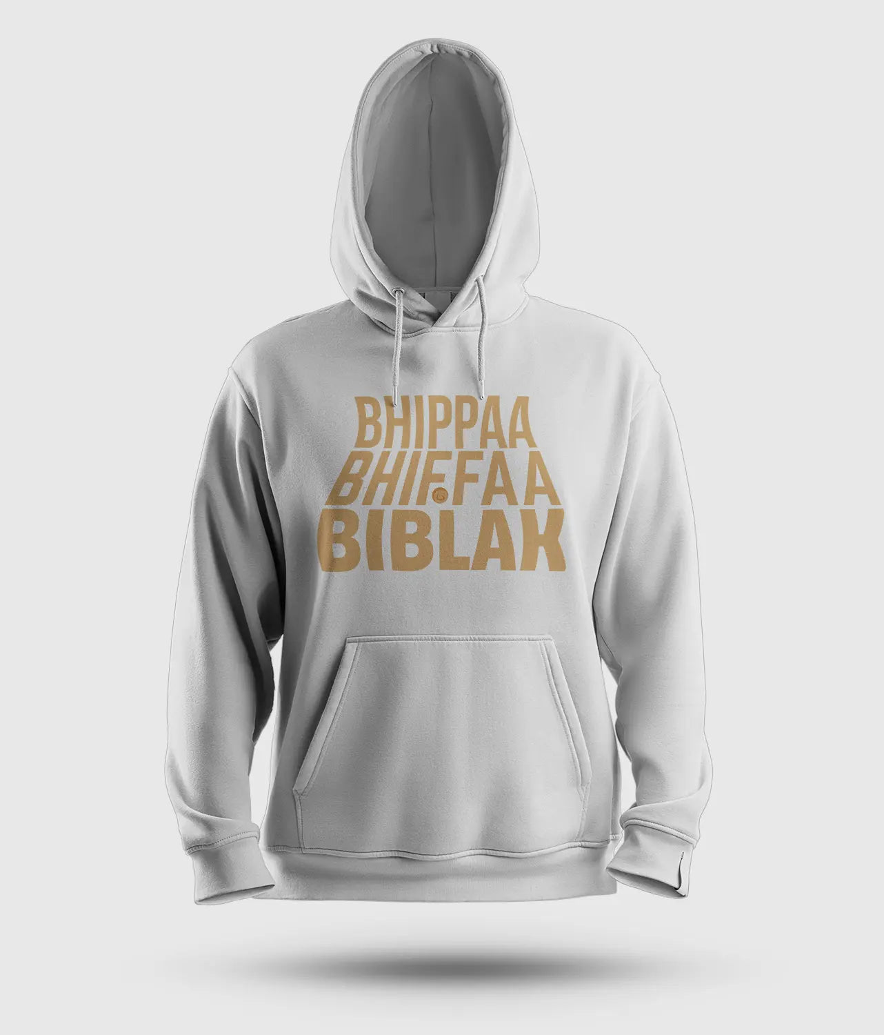 Bhippa Bhiffa Biblak Men/Unisex Hoodie in White Color