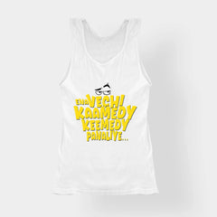Ena Vechi Kaamedy Keemady Panaliye Women's Tank Top in White Color