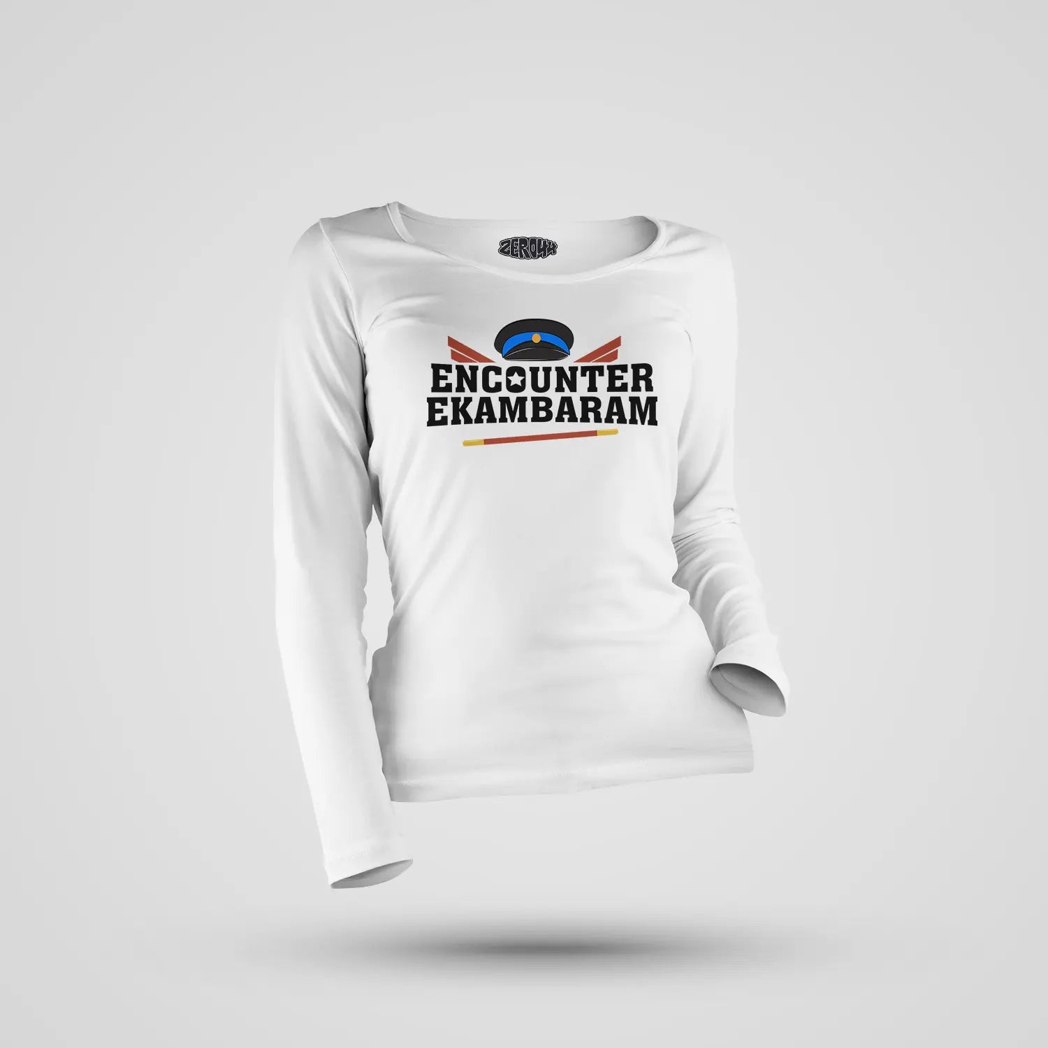 Encounter Ekambaram Women's Long Sleeve T-Shirt in White Color