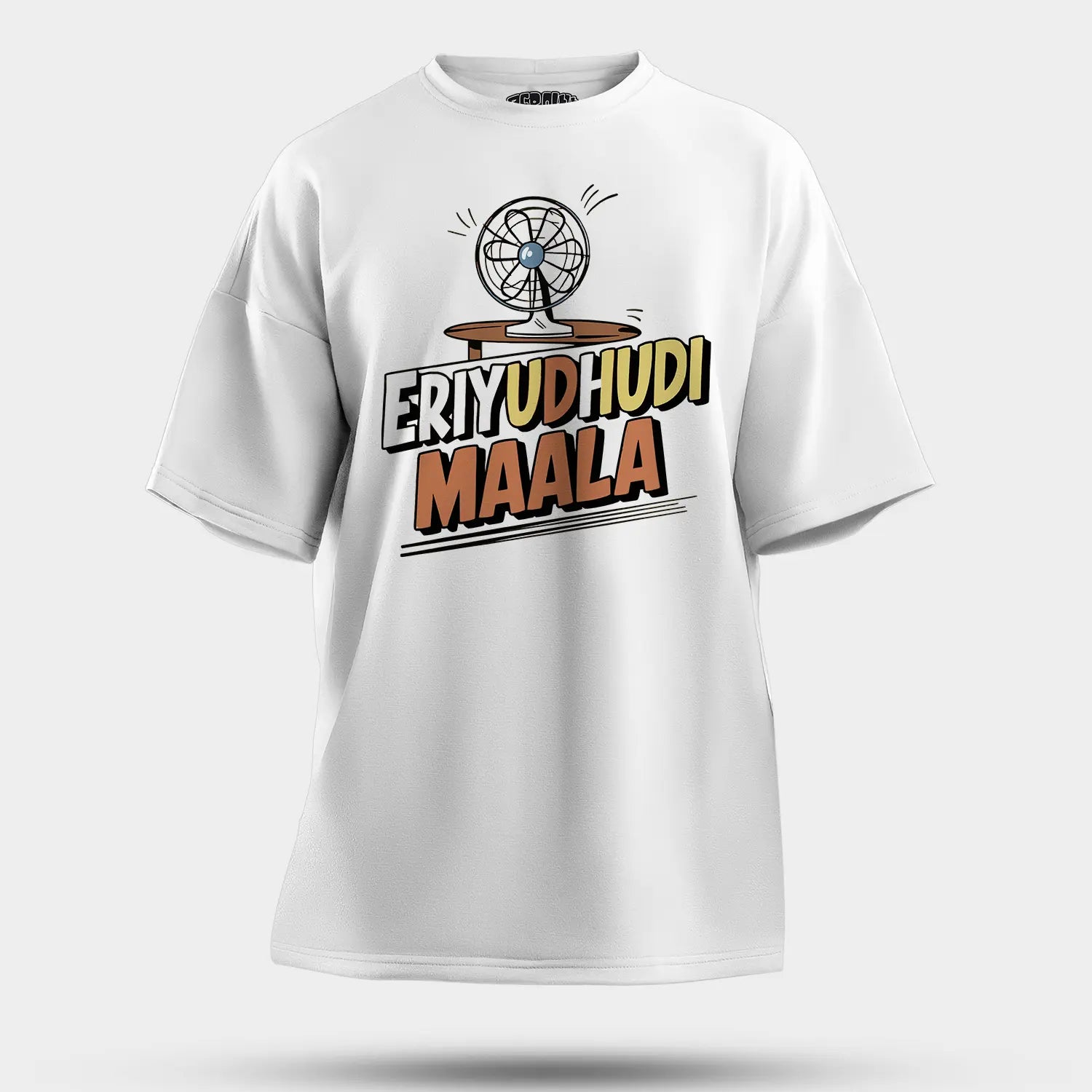 Eriyudhudi Maala Men/Unisex Oversized T-Shirt in White Color