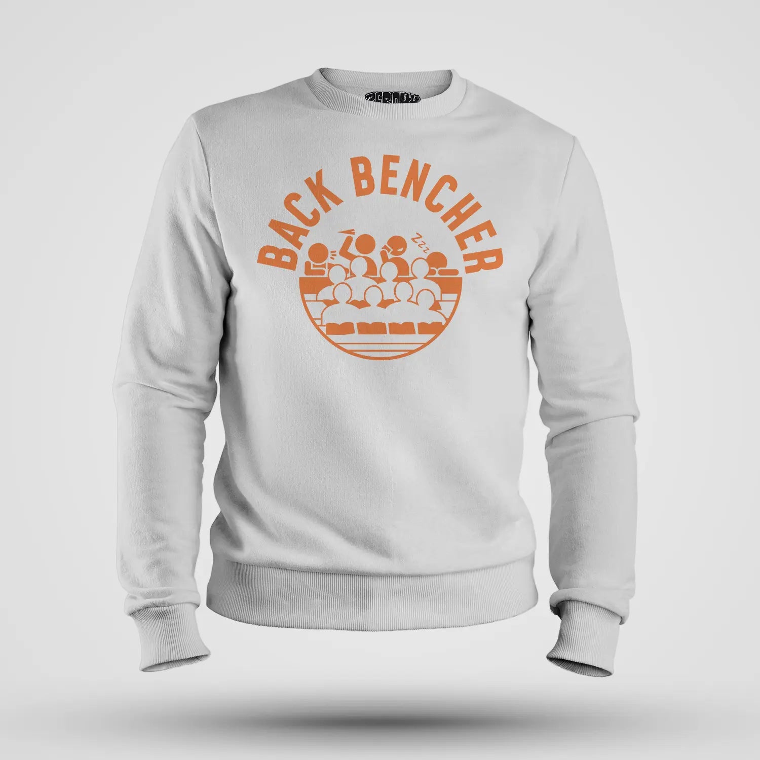 Back Bencher Men/Unisex Sweatshirt in White Color