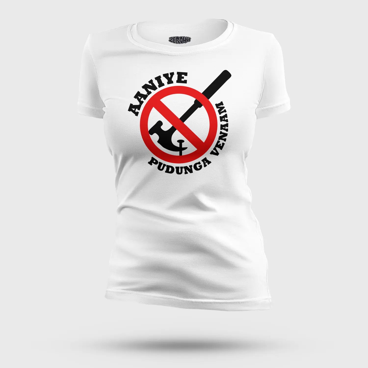 Aaniye Pudunga Venaam Women's T-Shirt in White Color