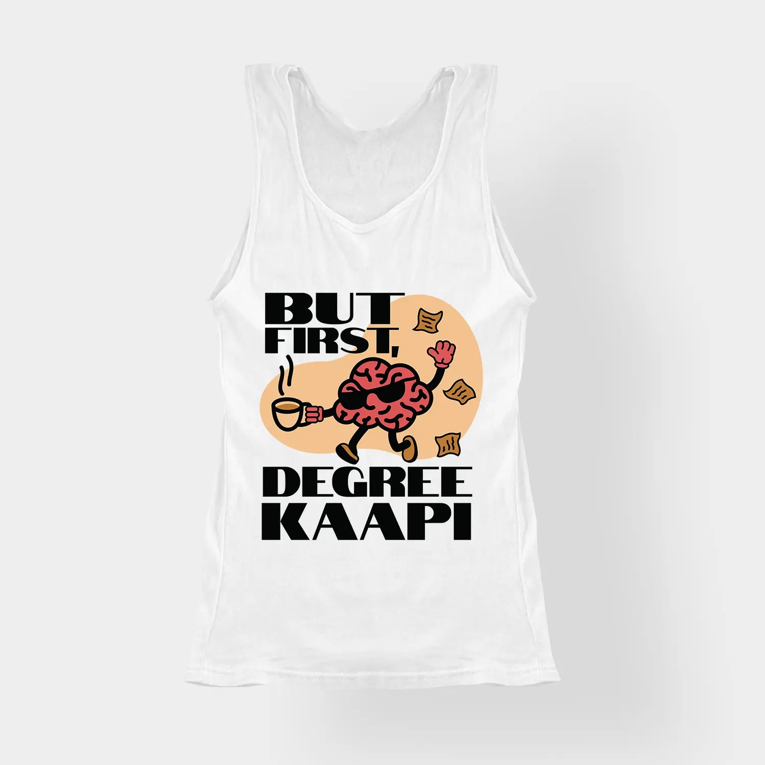 But First Degree Kaapi Women's Tank Top in White Color