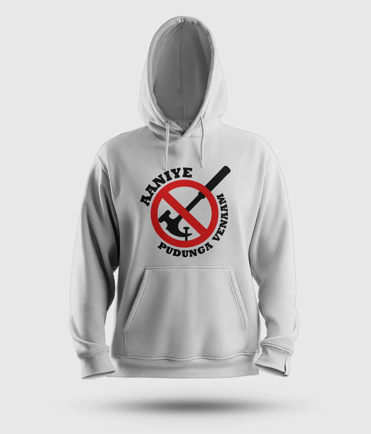 Aaniye Pudunga Venaam Men/Unisex Hoodie in White Color