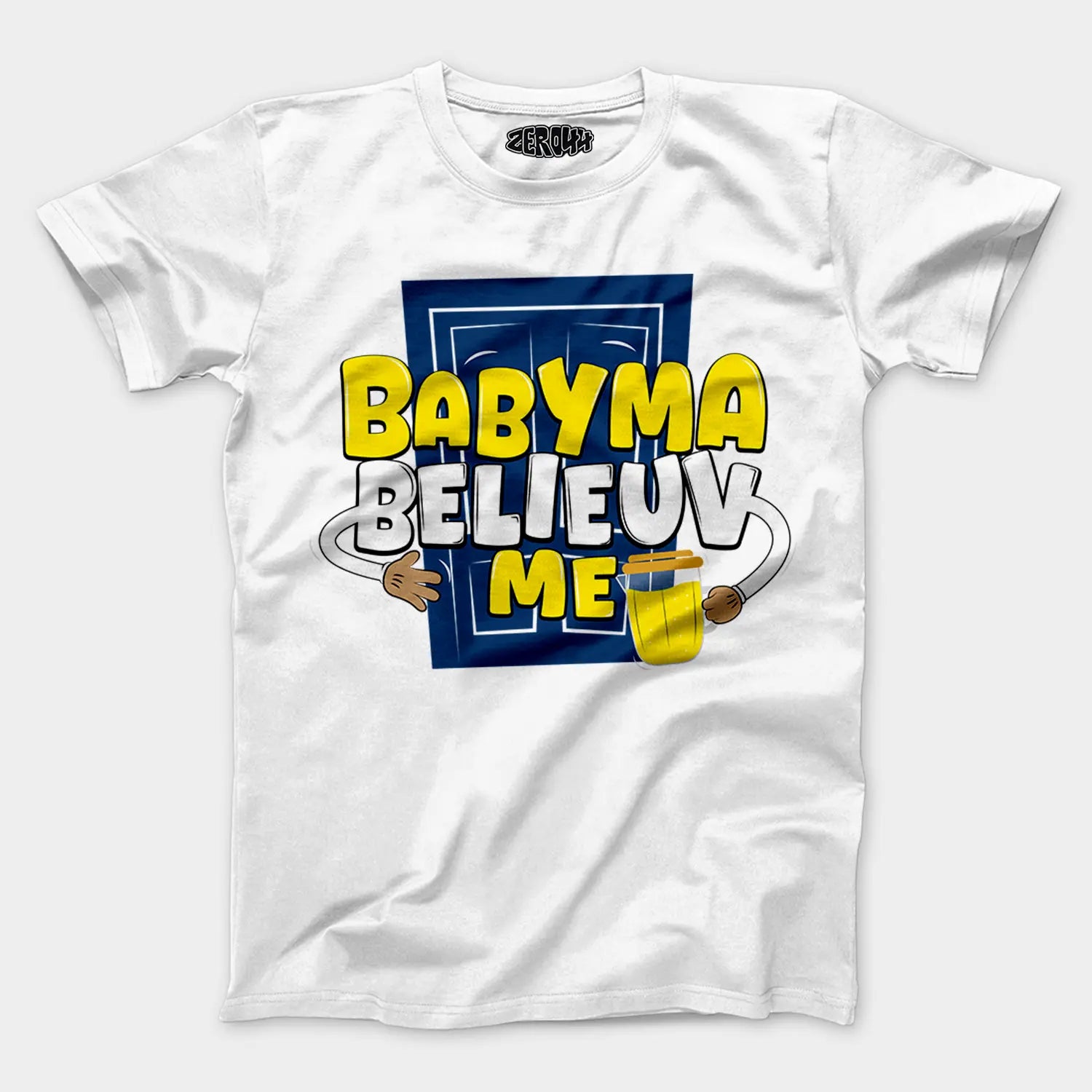 Babyma Belieuv Me Men/Unisex T-Shirt in White Color