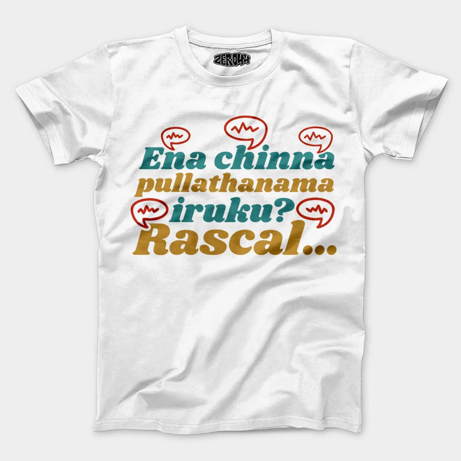 Ena Chinna Pulla Thanama Iruku Rascal Men/Unisex T-Shirt in White Color