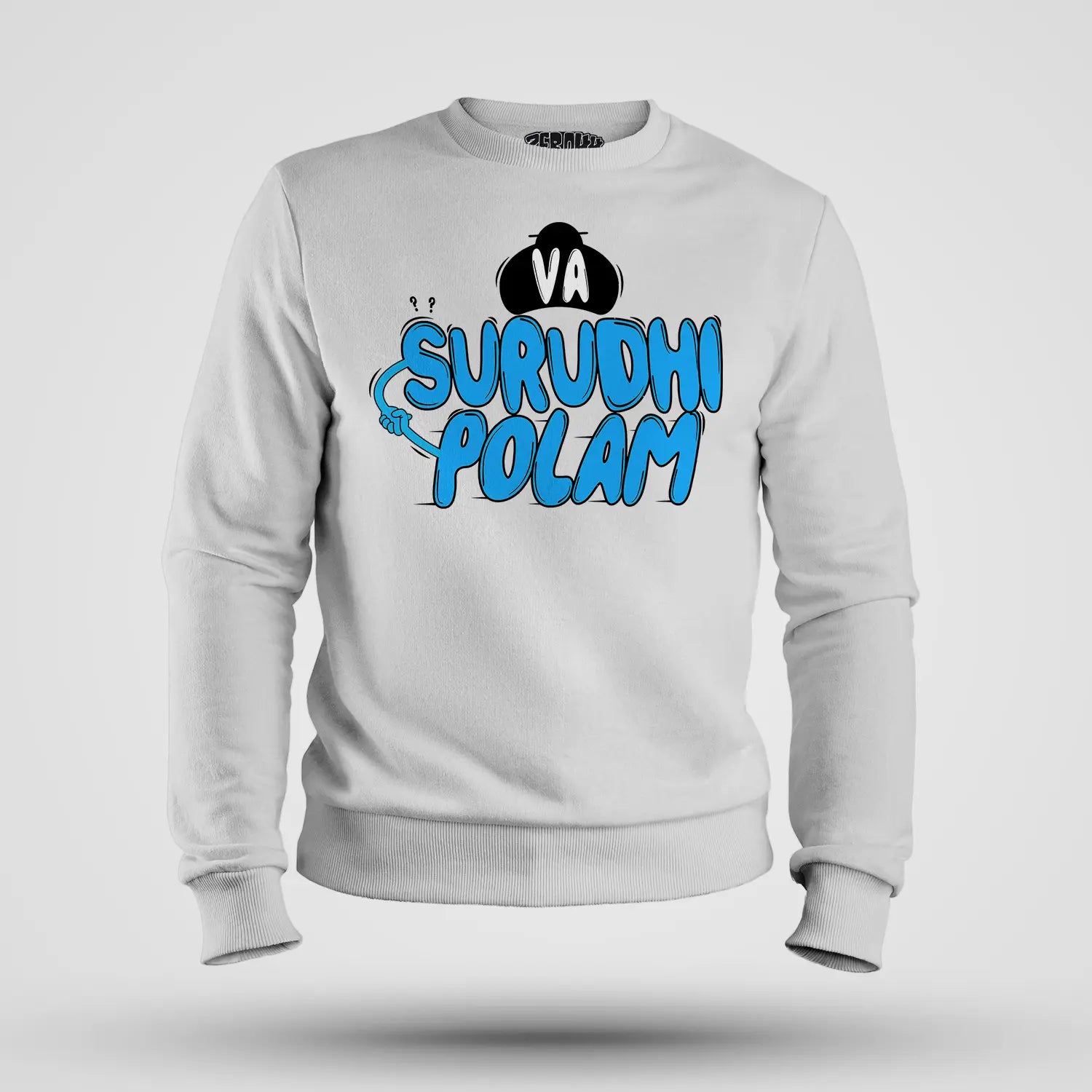 Va Surudhi Polam Men/Unisex Sweatshirt in White Color