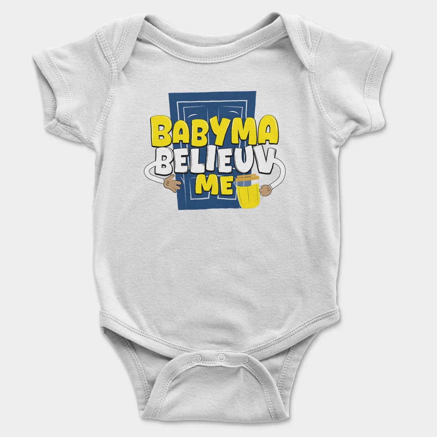 Babyma Belieuv Me Onesie/Romper in White Color