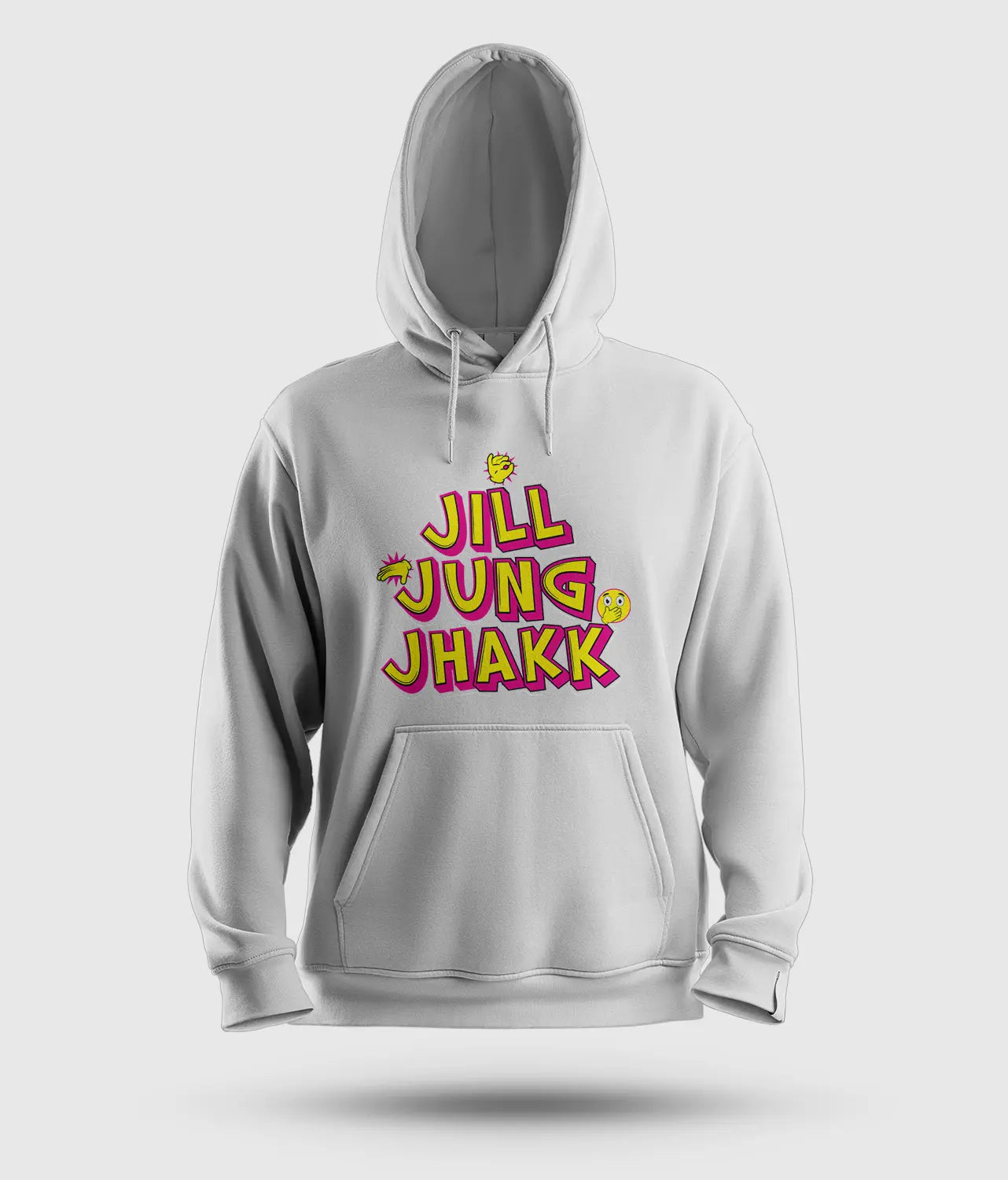 Jill Jung Jhakk Men/Unisex Hoodie in White Color