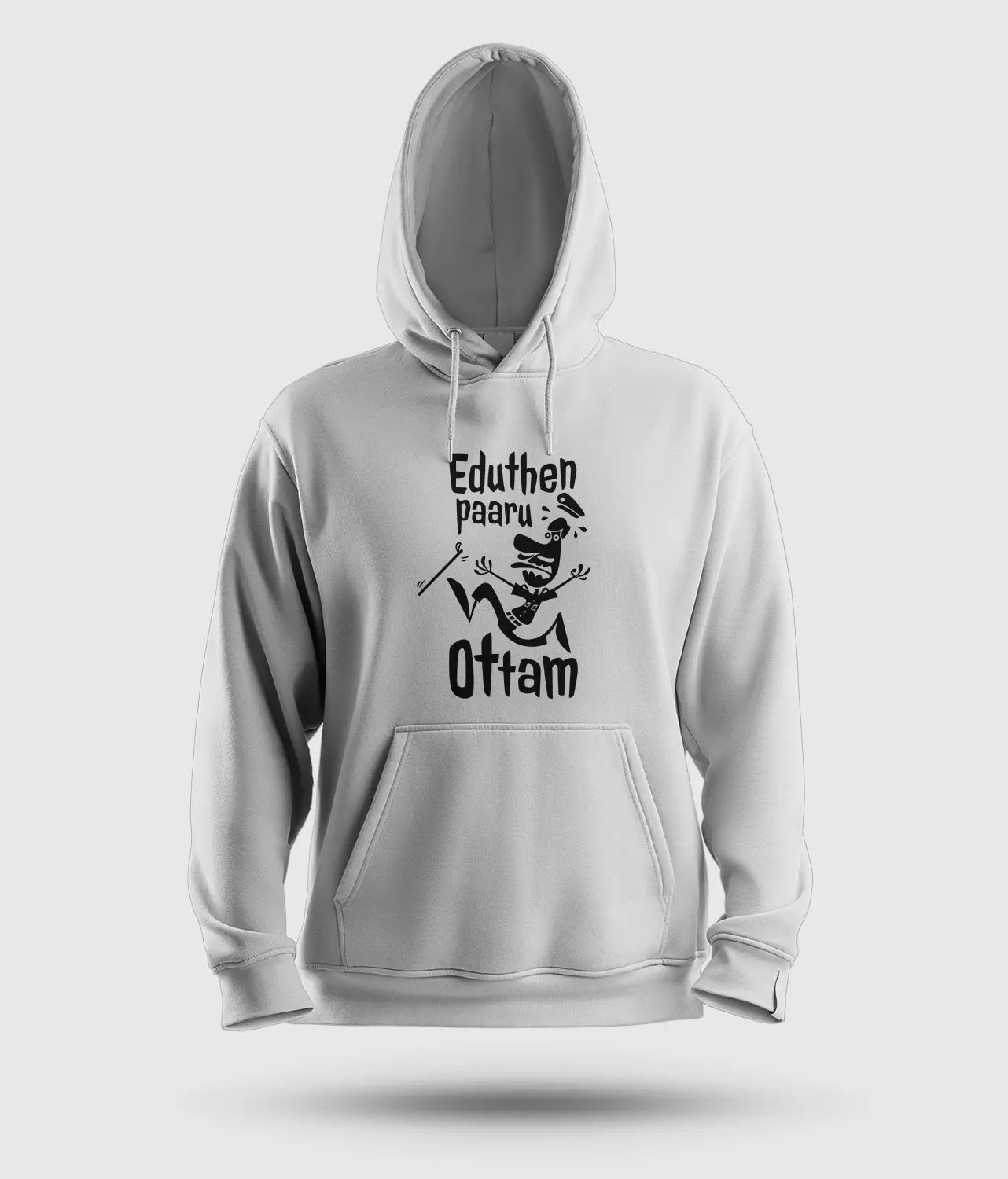Eduthen Paaru Ottam Men/Unisex Hoodie in White Color