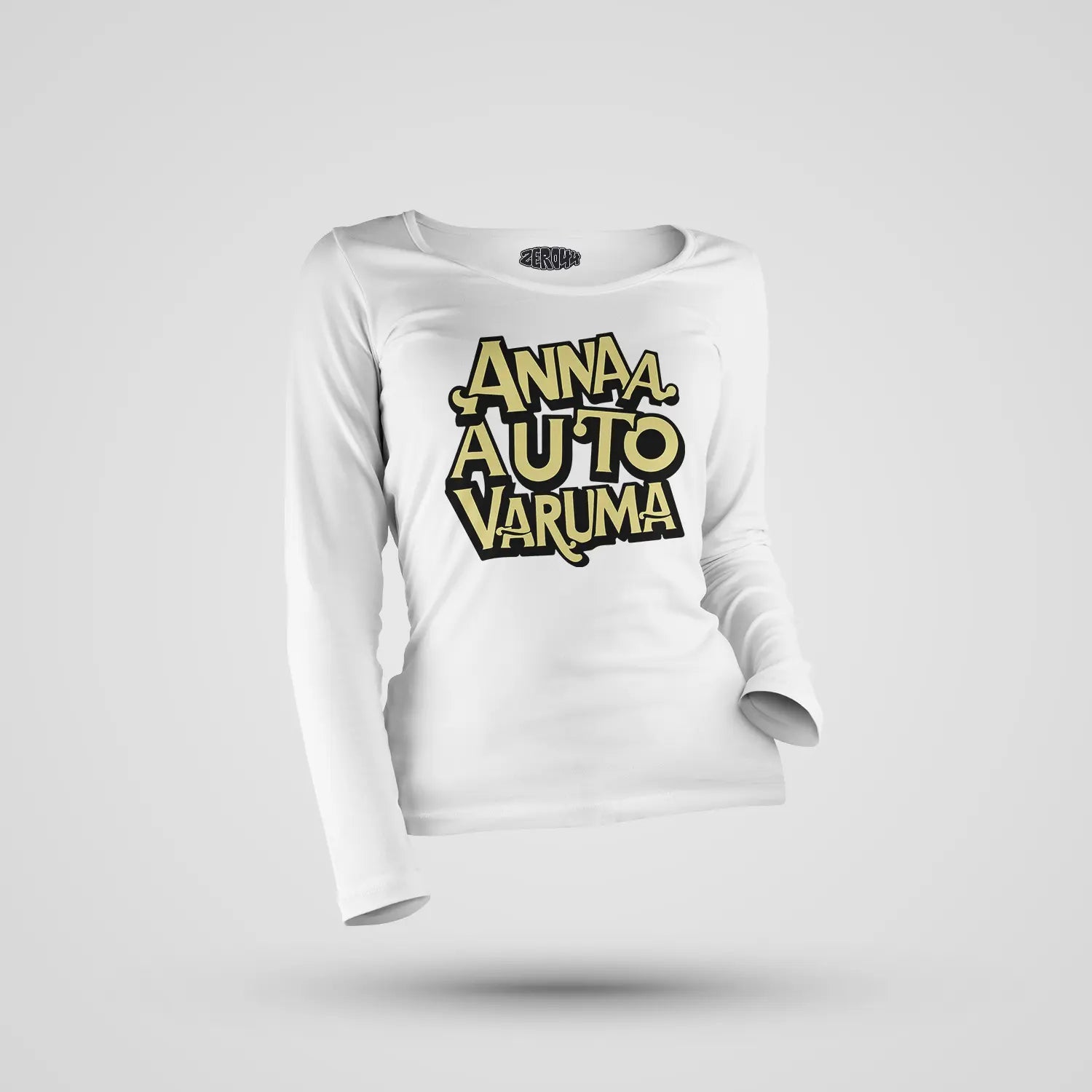 Anna Auto Varuma Women's Long Sleeve T-Shirt in White Color