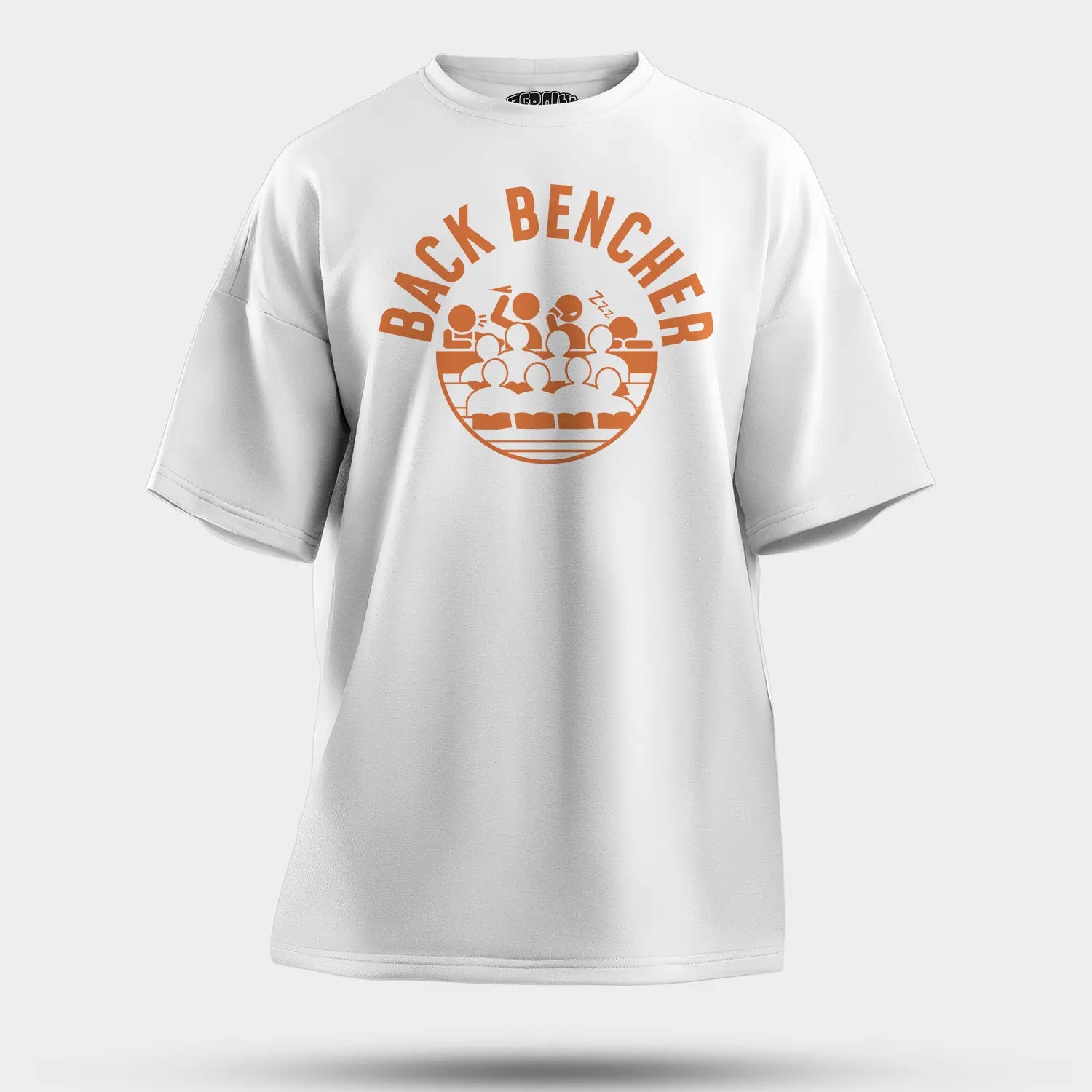 Back Bencher Men/Unisex Oversized T-Shirt in White Color