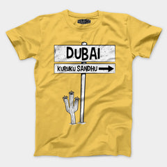 Dubai Kuruku Sandhu Men/Unisex T-Shirt in Yellow Color