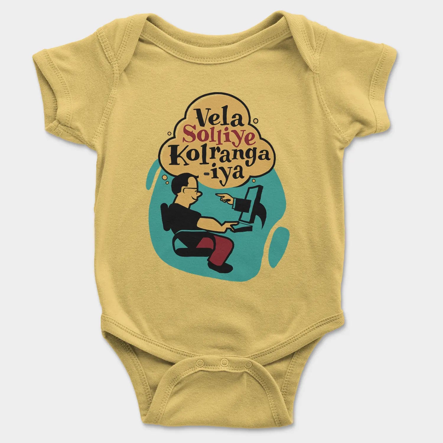 Vela Soliye Kolrangaiya Onesie/Romper in Yellow Color