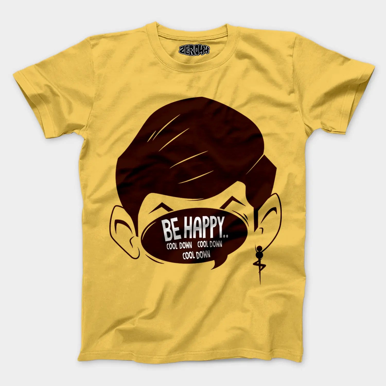 Be Happy Cool Down Cool Down Cool Down Men/Unisex T-Shirt in Yellow Color