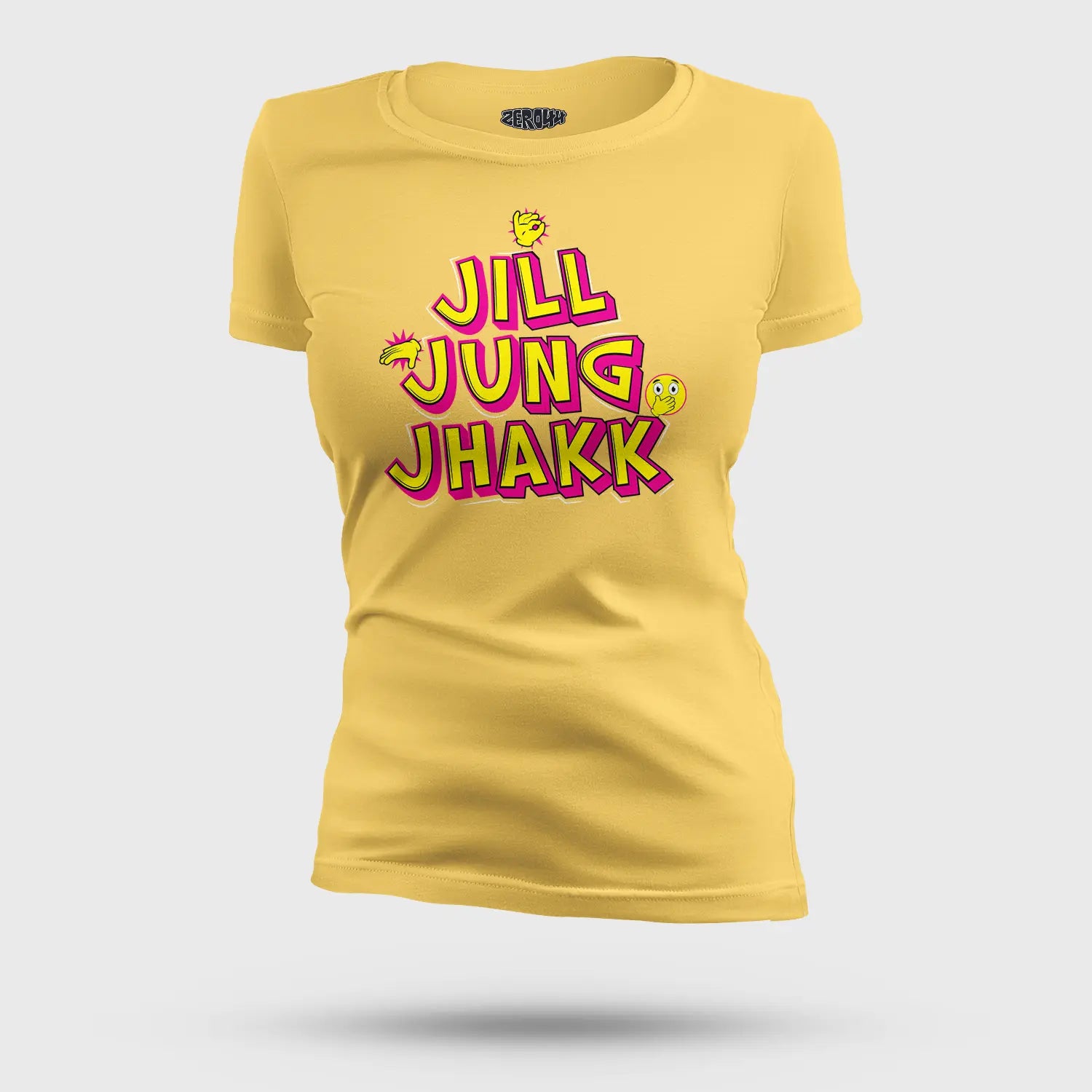 Jill Jung Jhakk Women's T-Shirt in Yellow Color